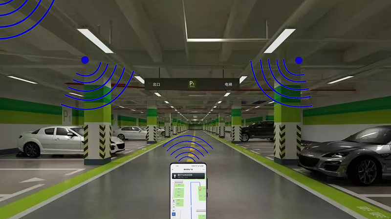 Beacon indoor positioning solution for large underground parking lots